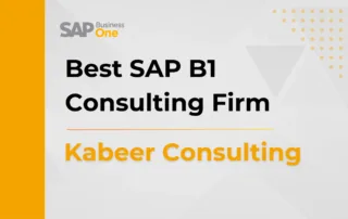 Best SAP B1 Consulting Firm